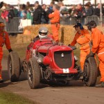 Napier on the start line at the Cholmondeley