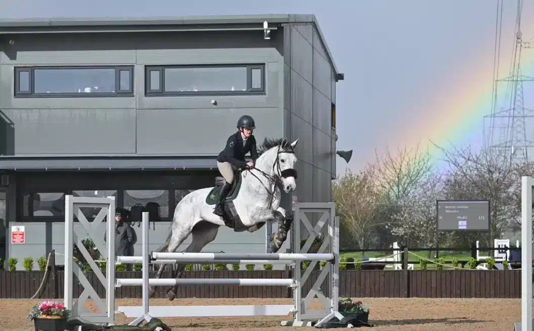 Show jumping with rainbows